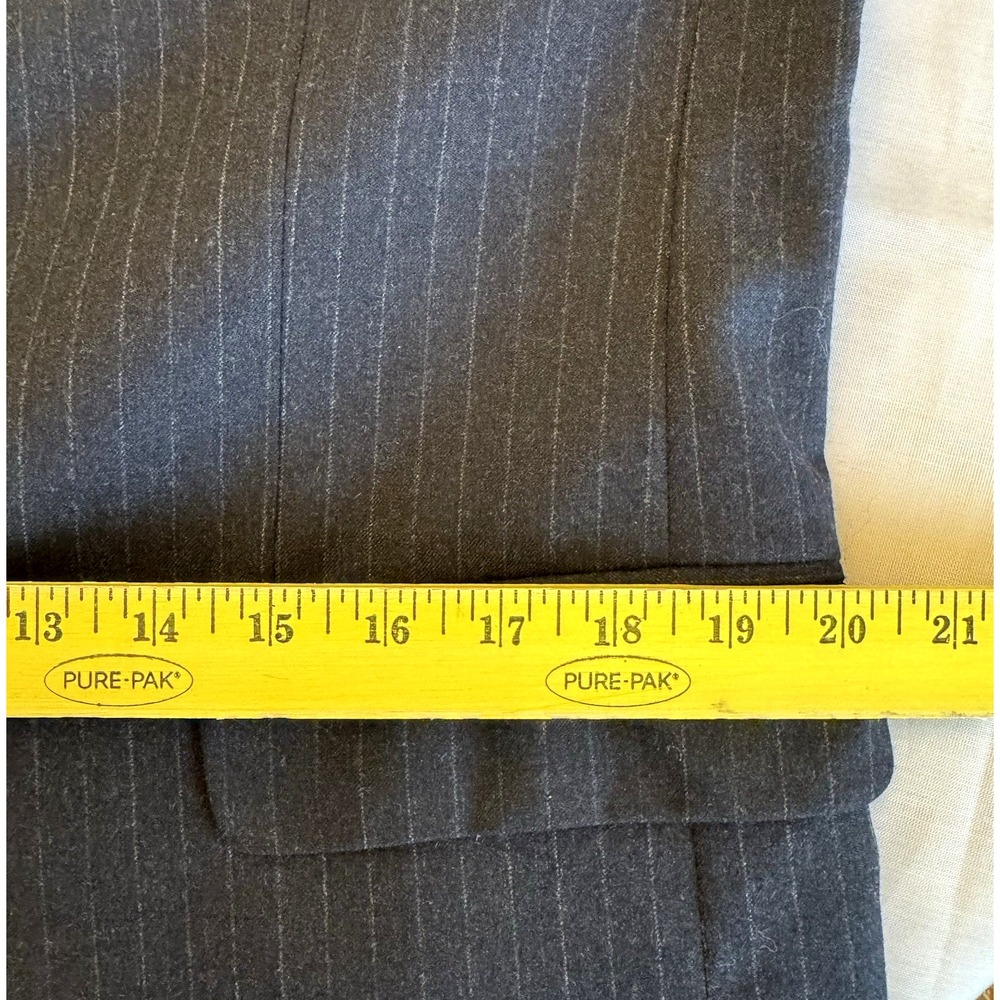 Joseph Jos A Bank Men Wool Cashmere Gray Sport Suit Jacket Blazer Pin Stripe 41L - Picture 12 of 16